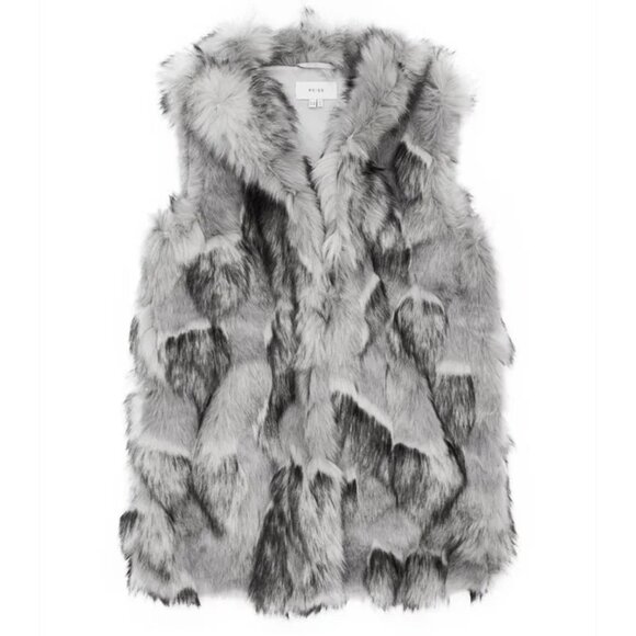 Reiss Krista Long-Line Faux-Fur Gilet Vest - Picture 8 of 8